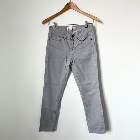 H&M Striped‎ Ankle Skinny Jeans Size 6 Blue White Denim Pants - Picture 8 of 8